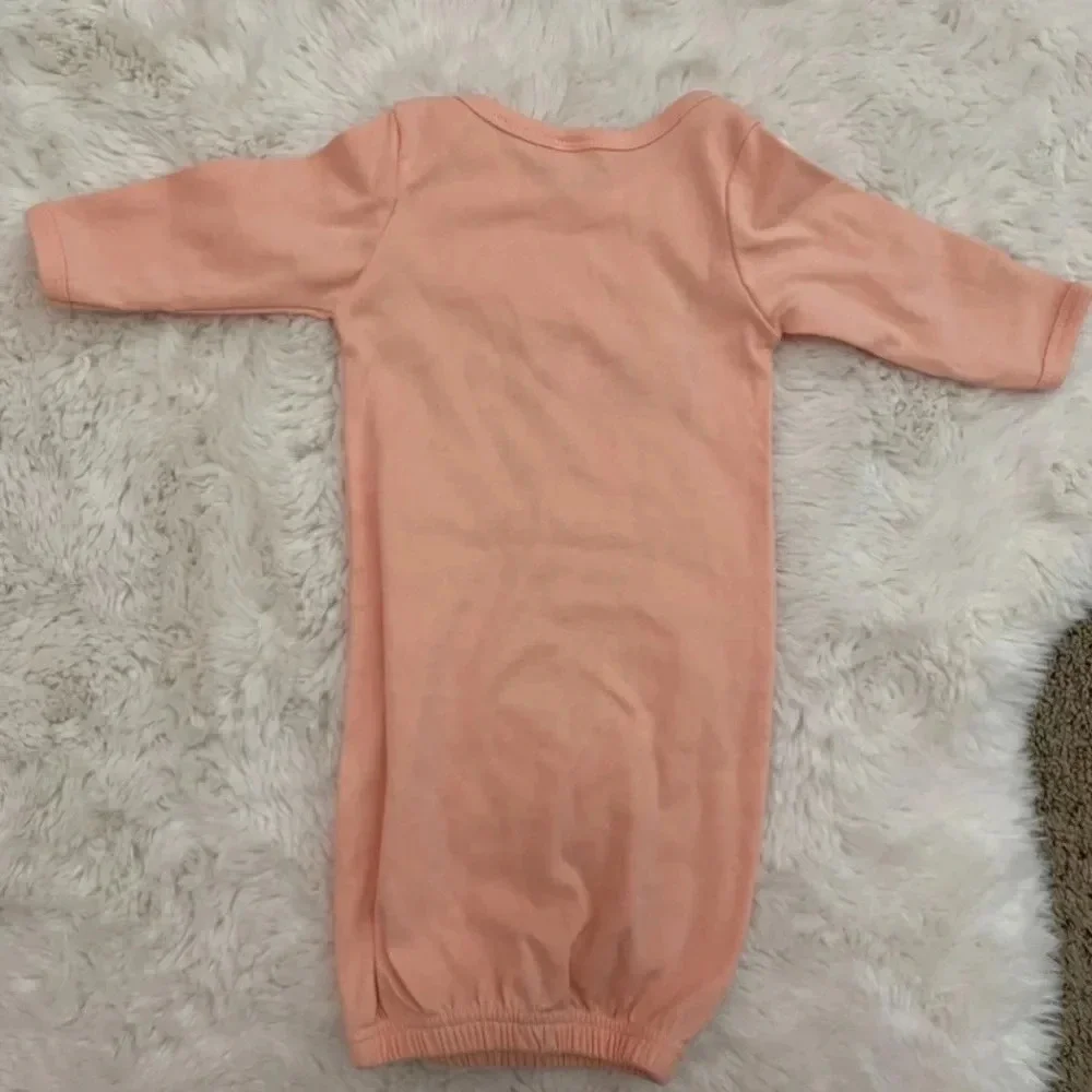 3 Baby girl sleeper cotton gowns set of 3 size 0-3 months